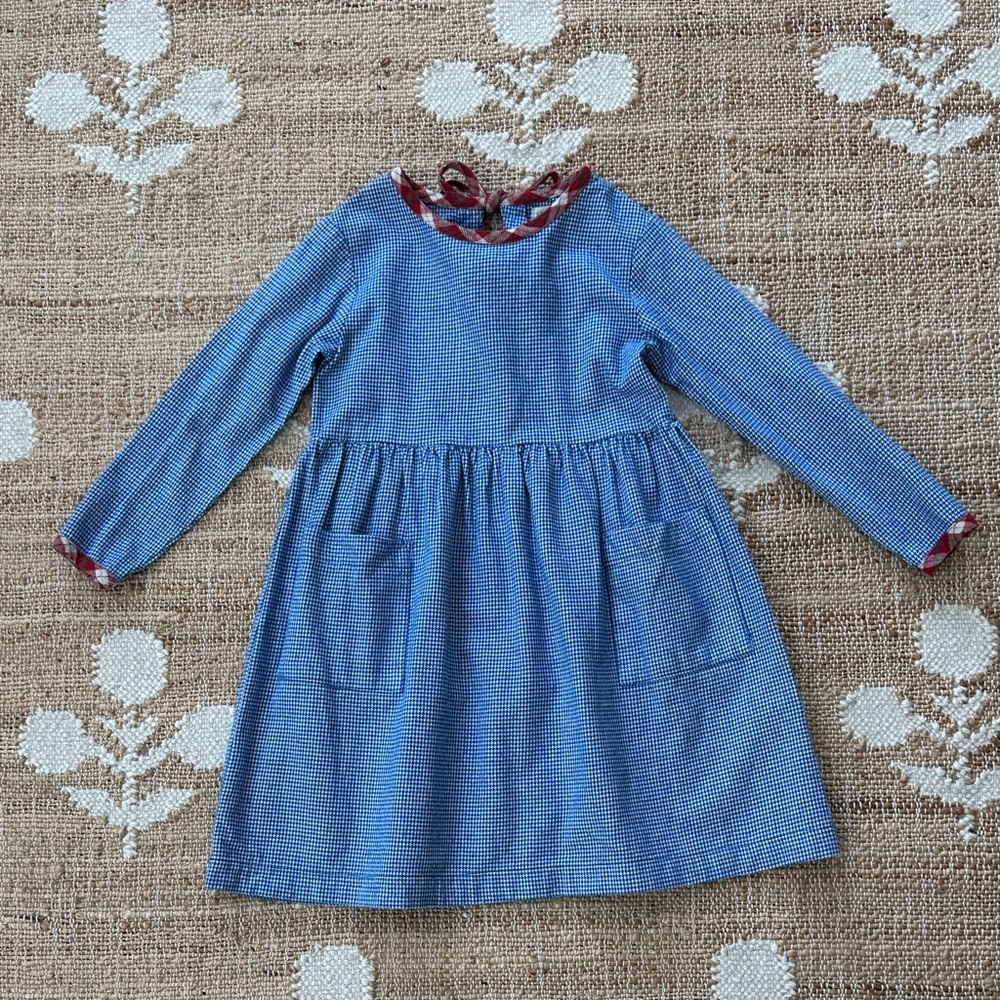 Olive Juice Blue Houndstooth Dress